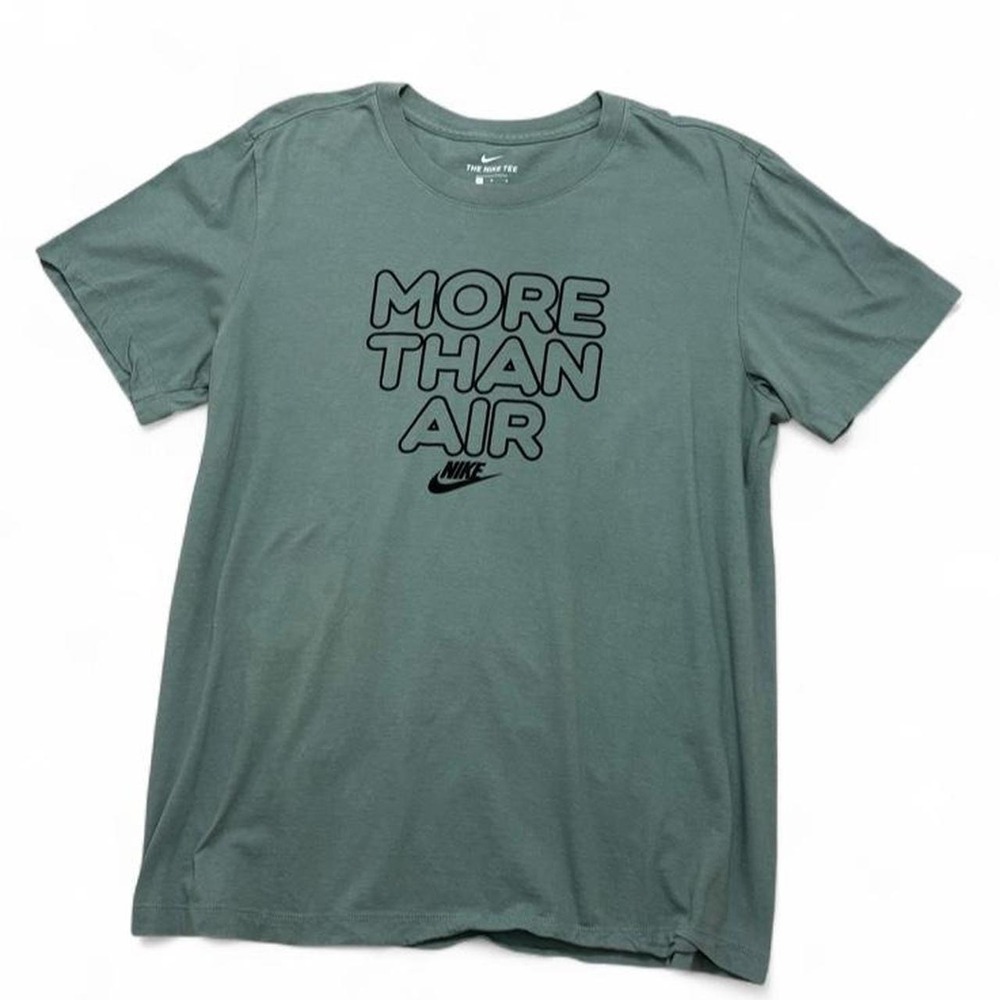 Nike T-Shirt Casual Minimalist Sage green More Than Air Size L streetwear gym